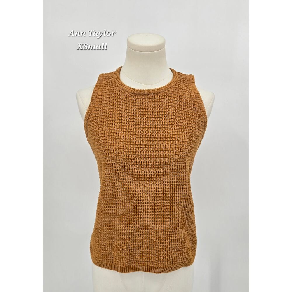 Ann Taylor Factory Honeycomb Knit Sleeveless Sweater Tank